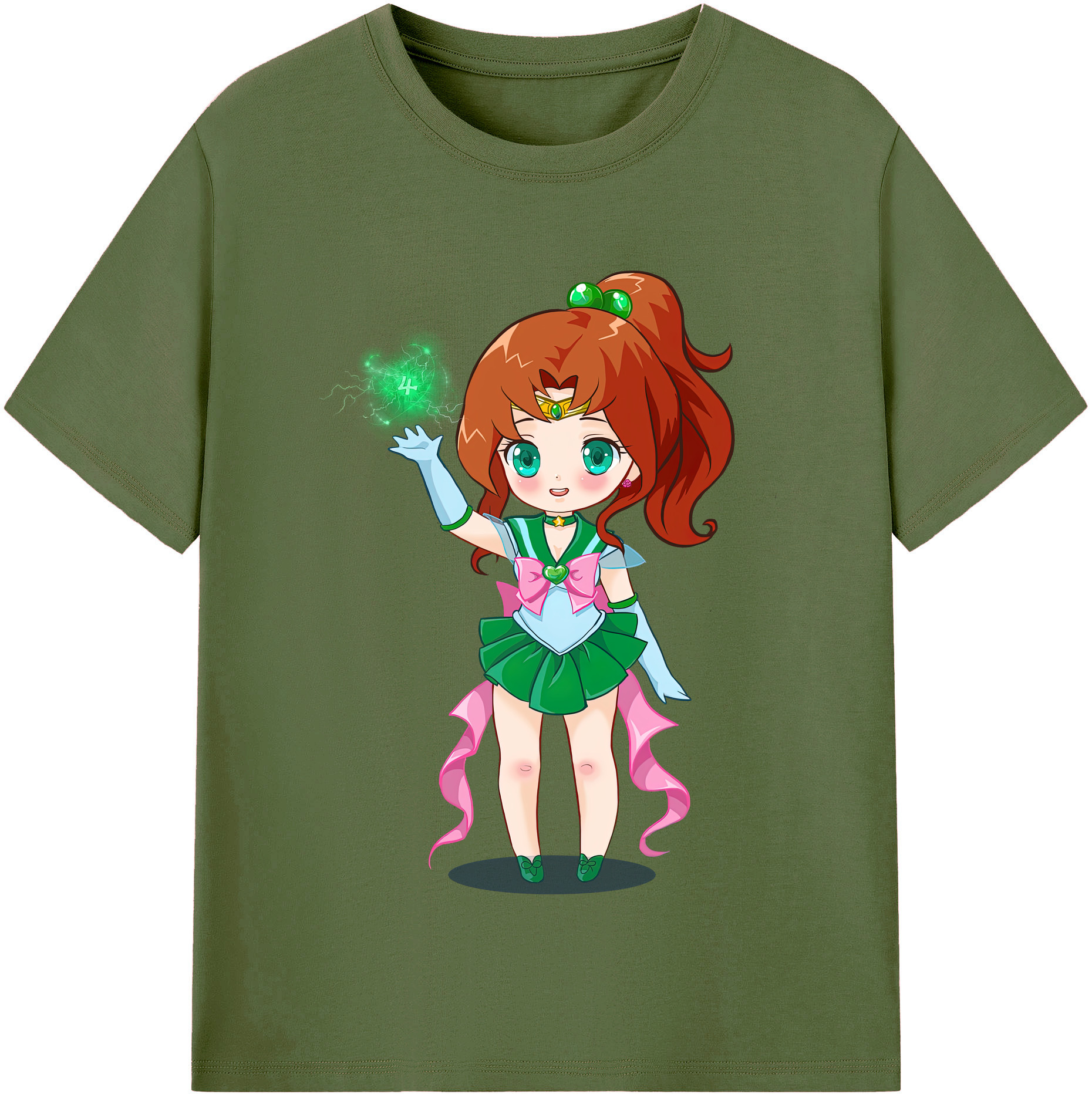 （画像用） 美少女戦士セーラームーン 木野 まこと きの まこと Sailor Moon Kino Makoto （セーラージュピター；Sailor Jupiter） 綿100％半袖Tシャツ（フロントプリント）